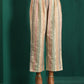 trueBrowns Ivory Tonal Cotton Kurta with Embroidered Pants | Swadesiicart