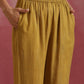 trueBrowns Mustard Cotton Kurta Set | Swadesiicart