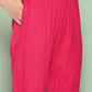 InWeave Women's Fuchsia Mirror Work Strappy Set W Square Bandhani Print Silk Dup - Swadesiicart