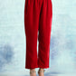 trueBrowns True Red Velvet Lace Co-Ord Set - Swadesiicart