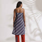 trueBrowns Grey Cotton Print Highslit Kurta Set | Swadesiicart