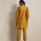 trueBrowns Gold Silk Kurta Co-ord Set - Swadesiicart