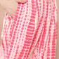 Ahalyaa Printed One-Shoulder Flared Sleeve Sequinned Kurta with Trousers | Swadesiicart