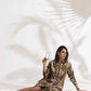 trueBrowns Olive Green Cotton Print Shirt Dress | Swadesiicart