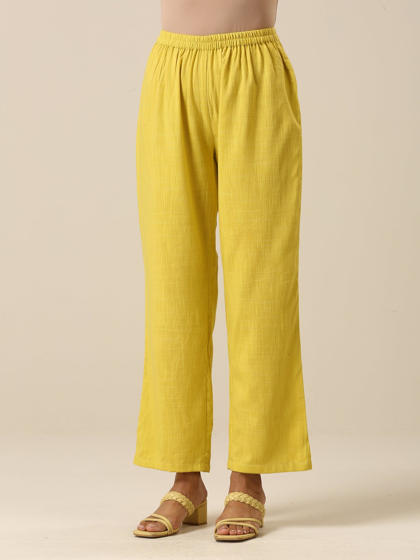 trueBrowns Lime Slub Textured Short Co-Ord Set - Swadesiicart