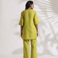 trueBrowns Lime Slub Co-ord Set - Swadesiicart