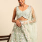 House of Panchhi Sea green Net Multi Sequins with heavy Zarkan embroidery Lehenga choli & Dupatta | Swadesiicart