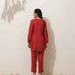 trueBrowns Maroon Viscose Co-ord Set - Swadesiicart