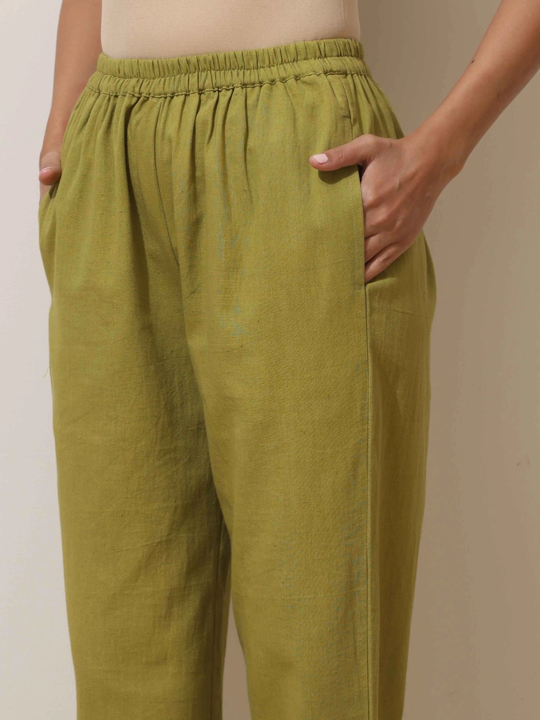 trueBrowns Brown Cotton Linen Kurta Pant Set | Swadesiicart
