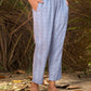 trueBrowns Light Blue Cotton Dobby Flared Co-ord Set - Swadesiicart