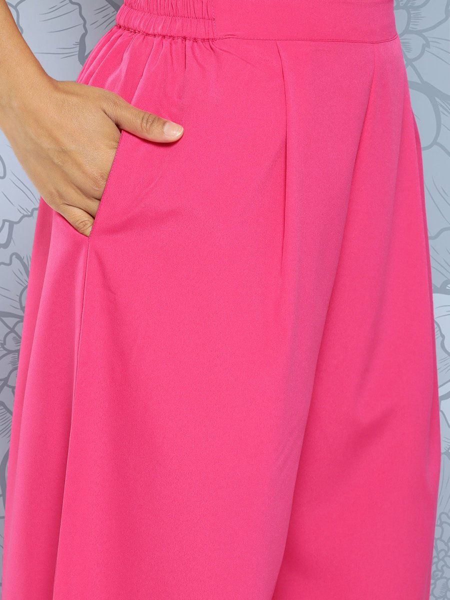 Ahalyaa Floral Printed Empire Gotta Patti Kurta With Palazzos | Swadesiicart