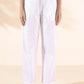 trueBrowns White Cotton Dobby Flared Co-ord Set - Swadesiicart