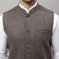 Even Apparels Men's Brown Nehru Jacket With Welt Pockets | Swadesiicart