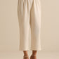 trueBrowns Off-White Sleeveless Kurta Pant Set | Swadesiicart
