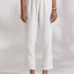 trueBrowns White Cotton Embroidered Kurta Co-ord Set - Swadesiicart