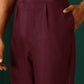 trueBrowns Men's Wine Diamond Viscose Silk Co-ord Set - Swadesiicart