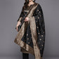 Ahalyaa Unstitched Black Dress Material | Swadesiicart