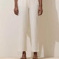 trueBrowns Off-White Cotton Linen Kurta Co-Ord Set - Swadesiicart