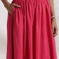 trueBrowns Pink Cotton Skirt Co-ord Set - Swadesiicart
