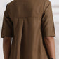 trueBrowns Brown Slub Highslit Kurta Set | Swadesiicart