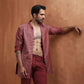 trueBrowns Men's Rust Cotton Dobby Short Kurta | Swadesiicart