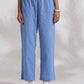 trueBrowns Blue Cotton Stripe Kurta Co-ord Set - Swadesiicart