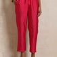 trueBrowns Hot Pink Tissue Straight Kurta Set | Swadesiicart