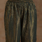 trueBrowns Dark Green Gold Cotton Side Gather Co-Ord Set - Swadesiicart
