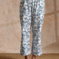 trueBrowns White With Overall Blue Print Cotton Angrakha Kurta Pant Set | Swadesiicart