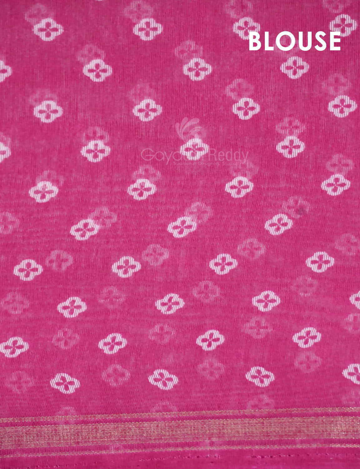 Shades of Hot Pink Colour Floral Design Semi Chanderi Saree By Gayathri Reddy Designer Studio | Swadesiicart