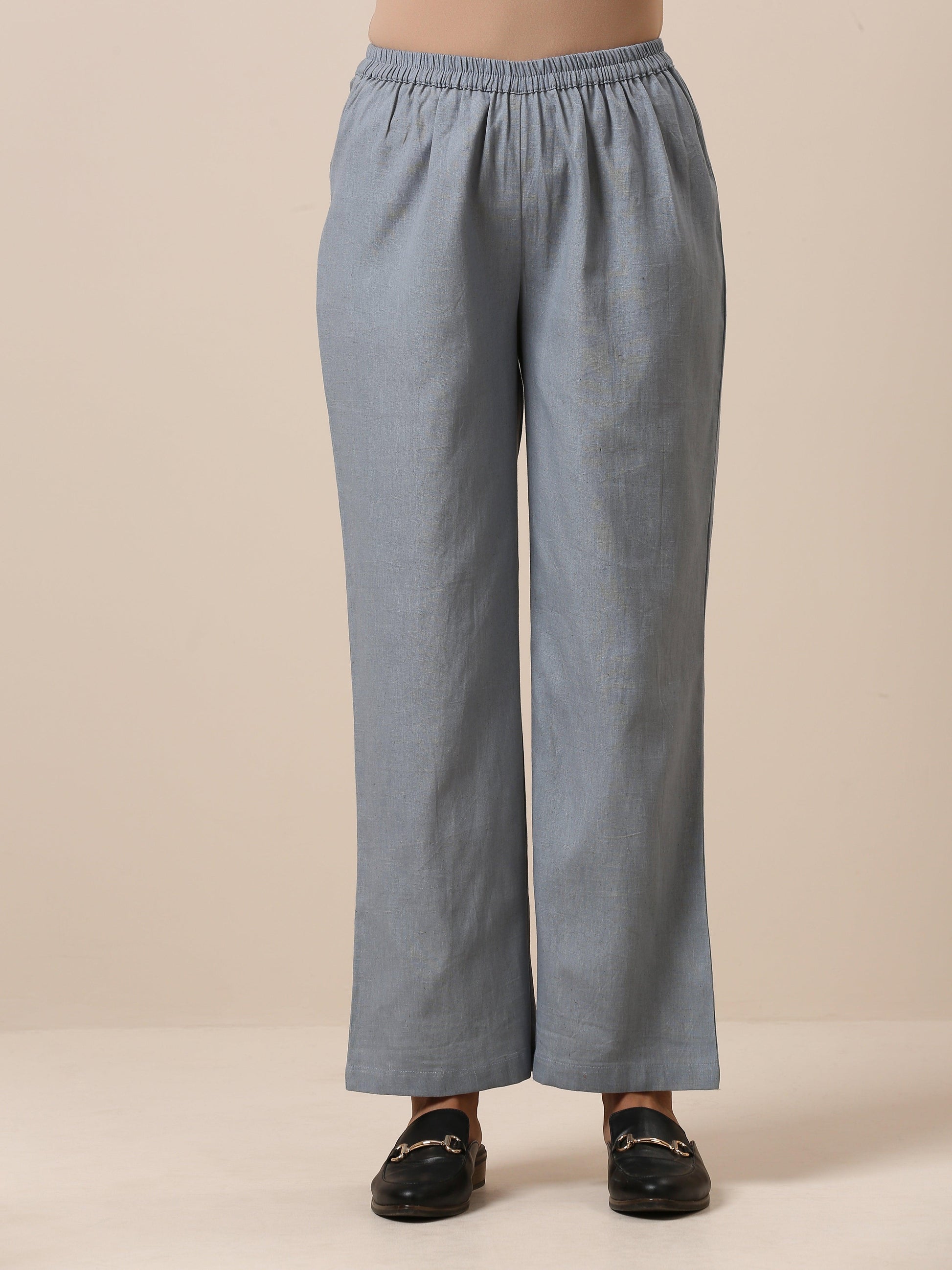 trueBrowns Cotton Steel Blue Short Co-Ord Set | Relove - Swadesiicart