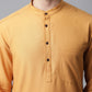 Even Apparels Yellow Solid Kurta With Band Collar | Swadesiicart