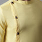 Even Apparels Yellow Sherwani Kurta With Asymetrical Cut | Swadesiicart