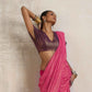trueBrowns Pink Gold Metallic Ready To Wear Saree | Swadesiicart
