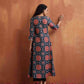 trueBrowns Black Ajrak Print Kurta Set | Swadesiicart