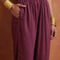 trueBrowns Purple Print Kurta Co-ord Set - Swadesiicart