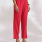 trueBrowns Red Cotton Print Kurta Co-ord Set - Swadesiicart