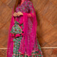 Pomcha Jaipur Surangi Kalidar Cotton Anarkali Set | Swadesiicart