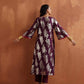 trueBrowns Purple Metallic Straight Kurta Set | Swadesiicart