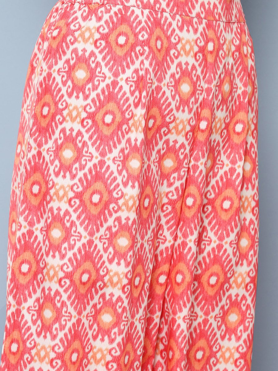 Ahalyaa Women Ethnic Motifs Printed Regular Gotta Patti Kurta with Palazzos | Swadesiicart