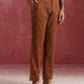 trueBrowns Men's Brown Cotton Shirt Collar Stylized Kurta Co-ord set - Swadesiicart
