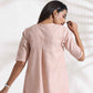 trueBrowns Light Pink Slub Kurta Set | Swadesiicart