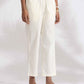 trueBrowns Off-White Cotton Multi Stripe Flared Kurta Set | Swadesiicart