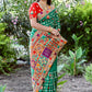 Lorenvalley Fashion Premium Green Dola Silk Embroidery and Diamond work with Jacquard Lace Border Saree - Swadesiicart