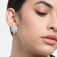 925 Sterling Silver Rose Gold-Polished Cz Heart Drop Earring For Women - Wahe Jewels - Swadesiicart