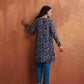 trueBrowns Blue Print Kurta Co-ord Set - Swadesiicart
