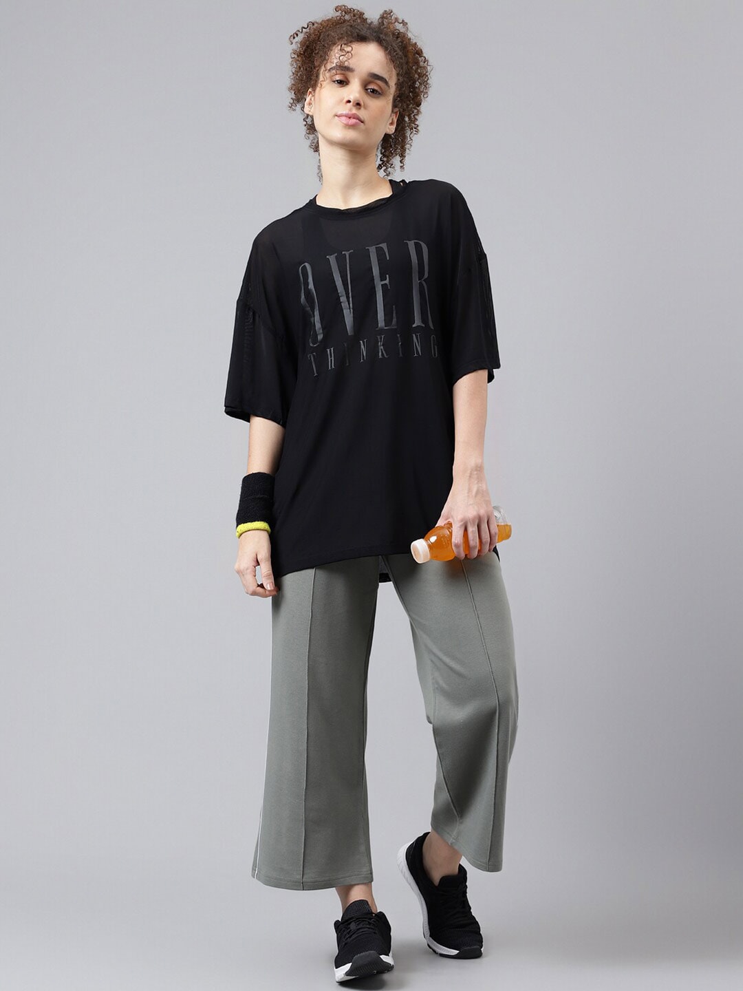 MKH Typography Printed Relaxed Fit Sheer Dri-FIT T-shirt - Swadesiicart