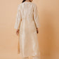 HOUSE OF KARI Floral Embroidered Silk Chikankari Kurta | Swadesiicart