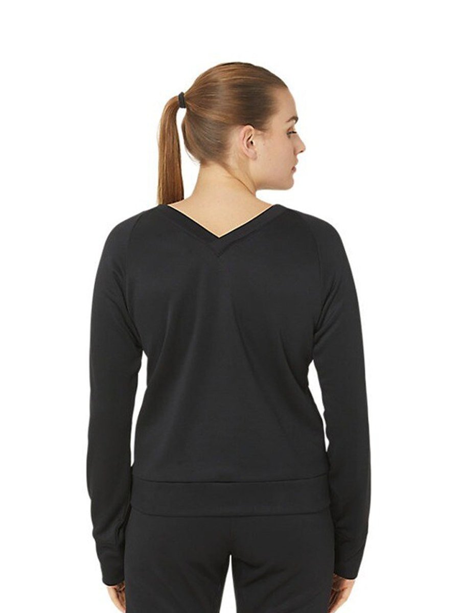 ASICS Brushed Mobility Knit Pullover Round Neck Long Raglan Sleeves T-shirt | Swadesiicart