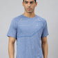Alcis Men Heather Anti-Static Slim-Fit Round Neck Swadesiicartnce Running T-Shirt | Swadesiicart